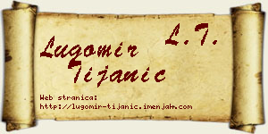 Lugomir Tijanić vizit kartica